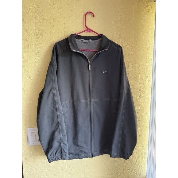 Nike Other - Nike Lightweight Gray And Black Full Zip Jacket Vented Mens L